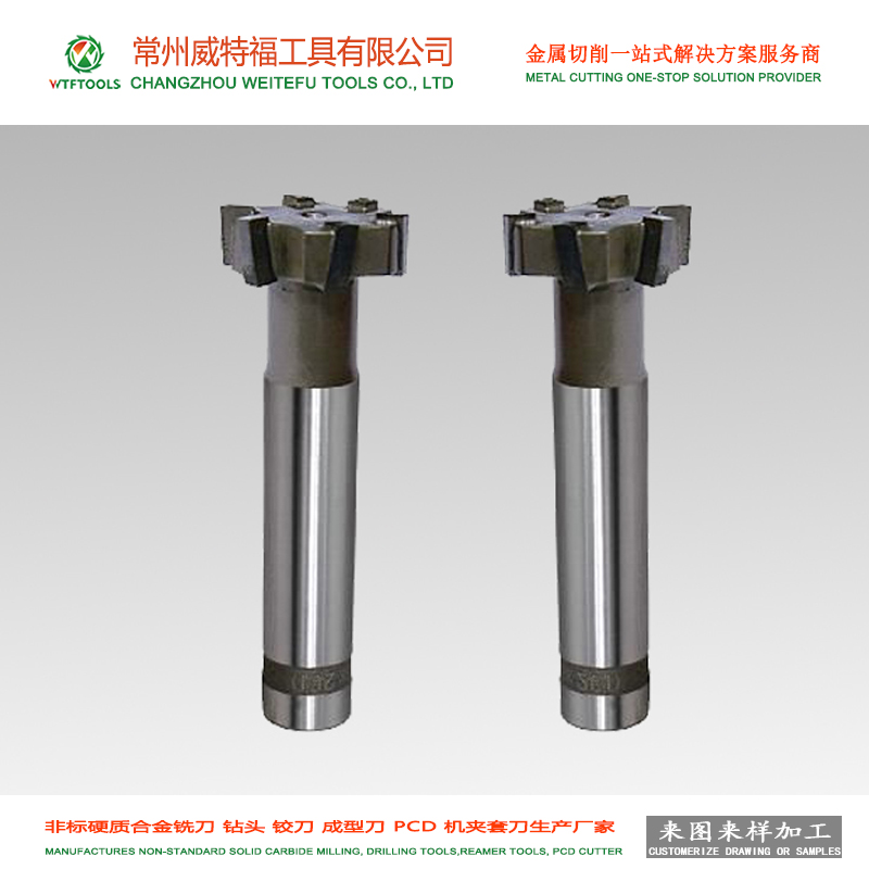 45HRC tungsten carbide T-slot end milling cutter